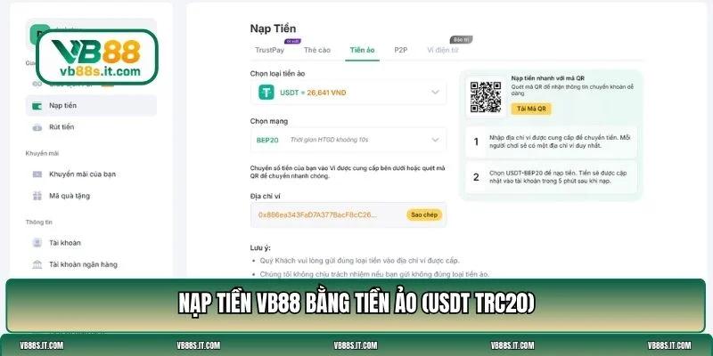 nạp tiền VB88