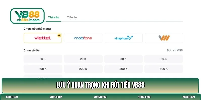 rút tiền VB88